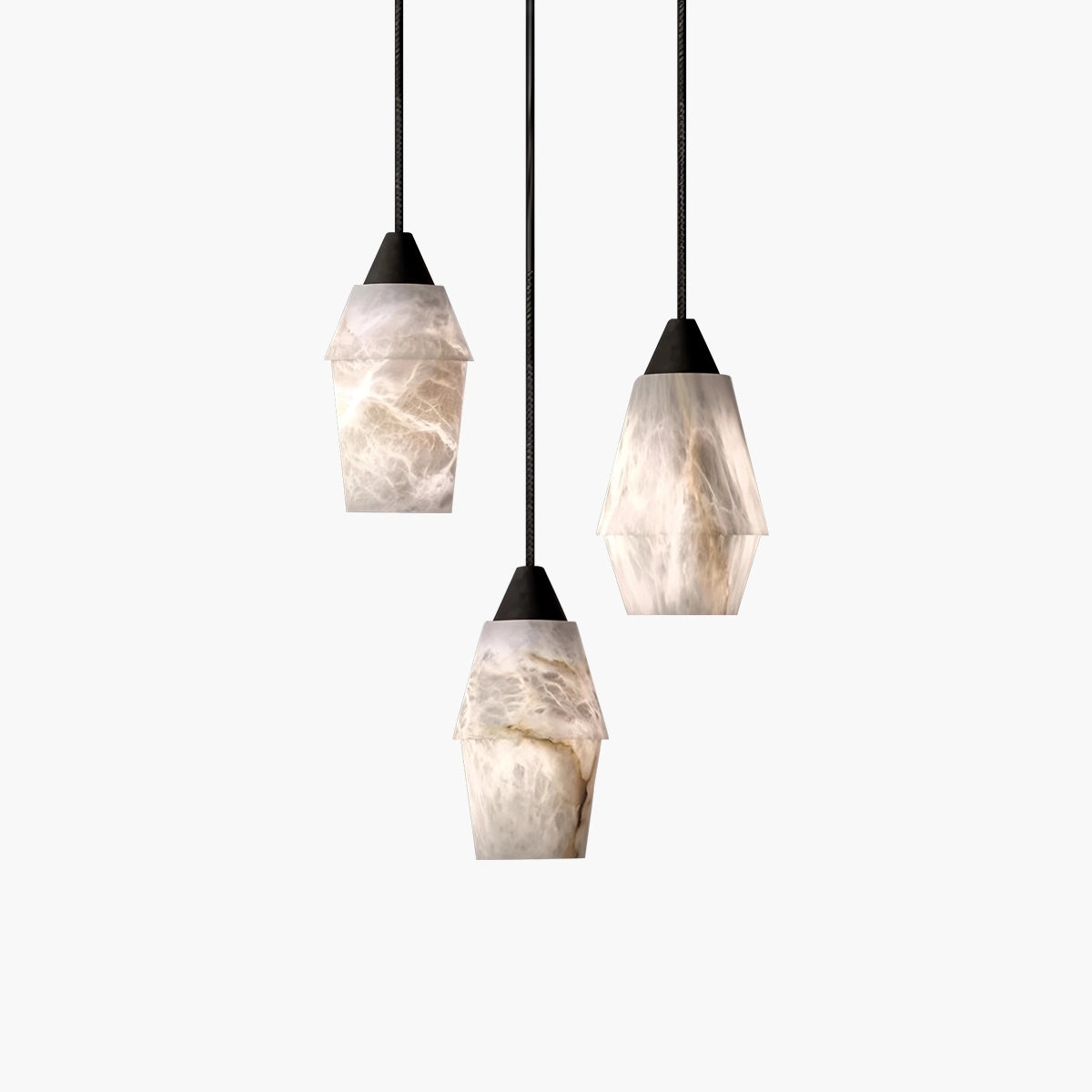Antizer Natural Spanish Alabaster Pendant Light for Kitchen Island