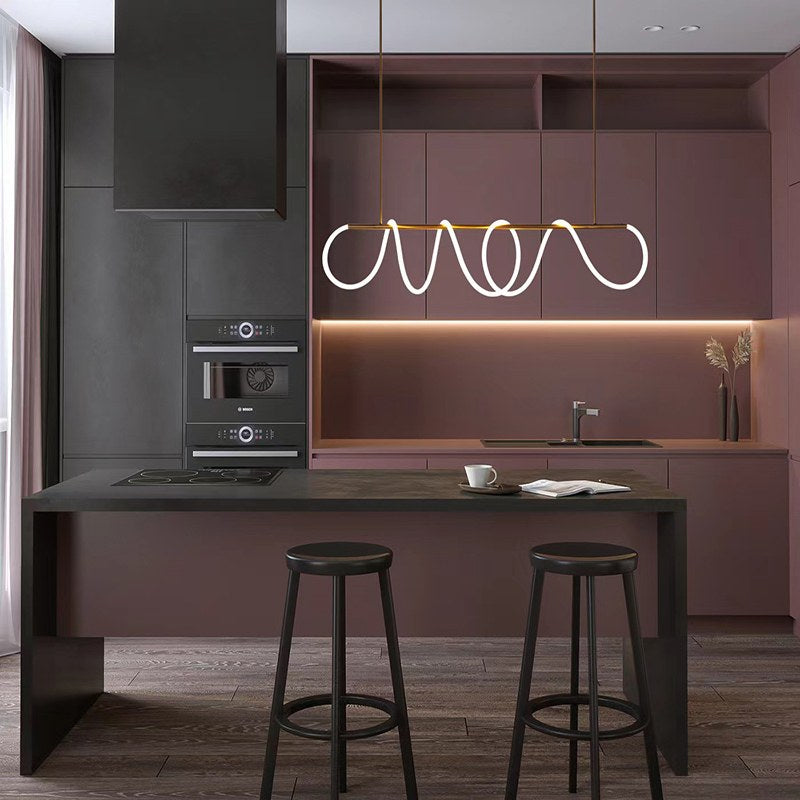 Antizer Modern Long Hose Led Pendant Light for Dining Room