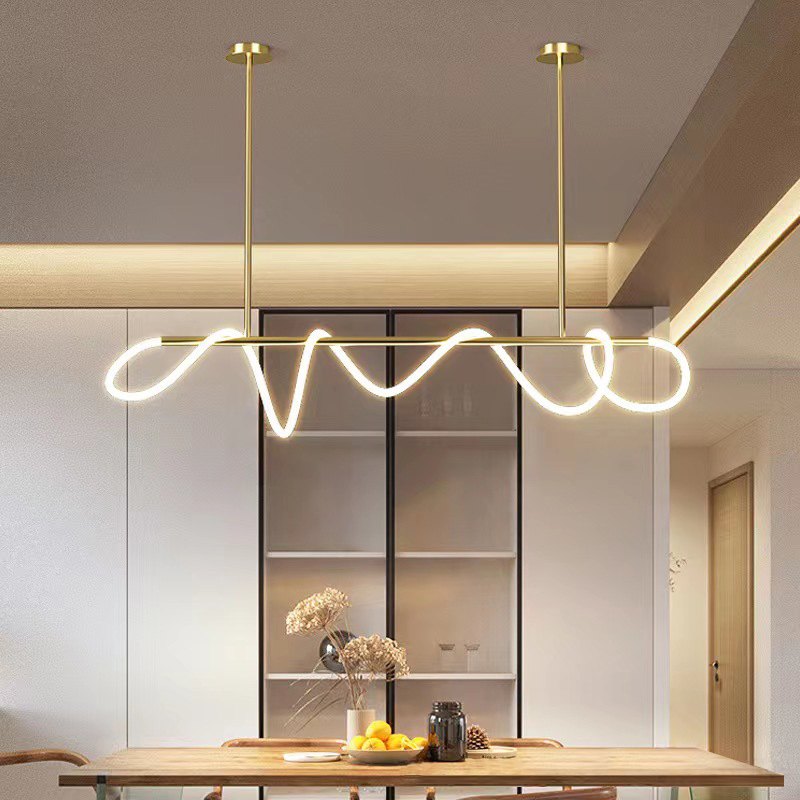 Antizer Modern Long Hose Led Pendant Light for Dining Room