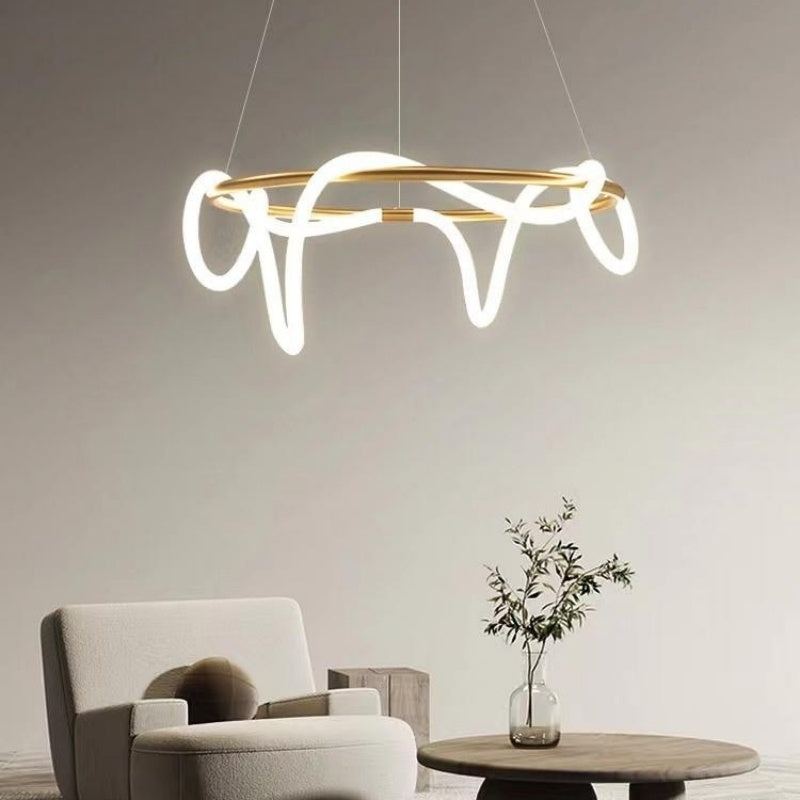 Antizer Modern Long Hose Led Pendant Light for Dining Room