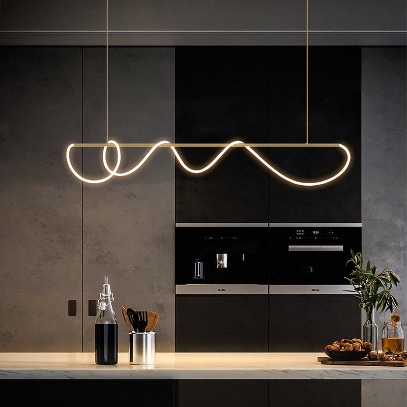 Antizer Modern Long Hose Led Pendant Light for Dining Room