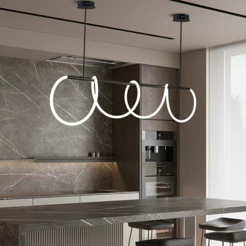 Antizer Modern Long Hose Led Pendant Light for Dining Room