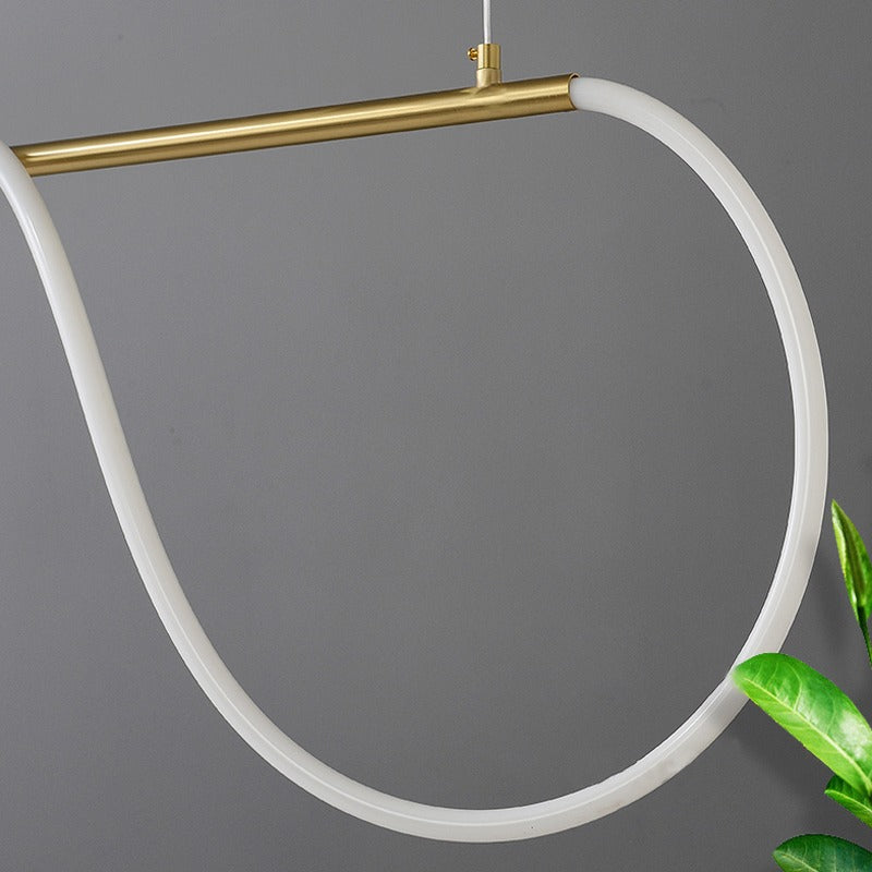 Antizer Modern Long Hose Led Pendant Light for Dining Room