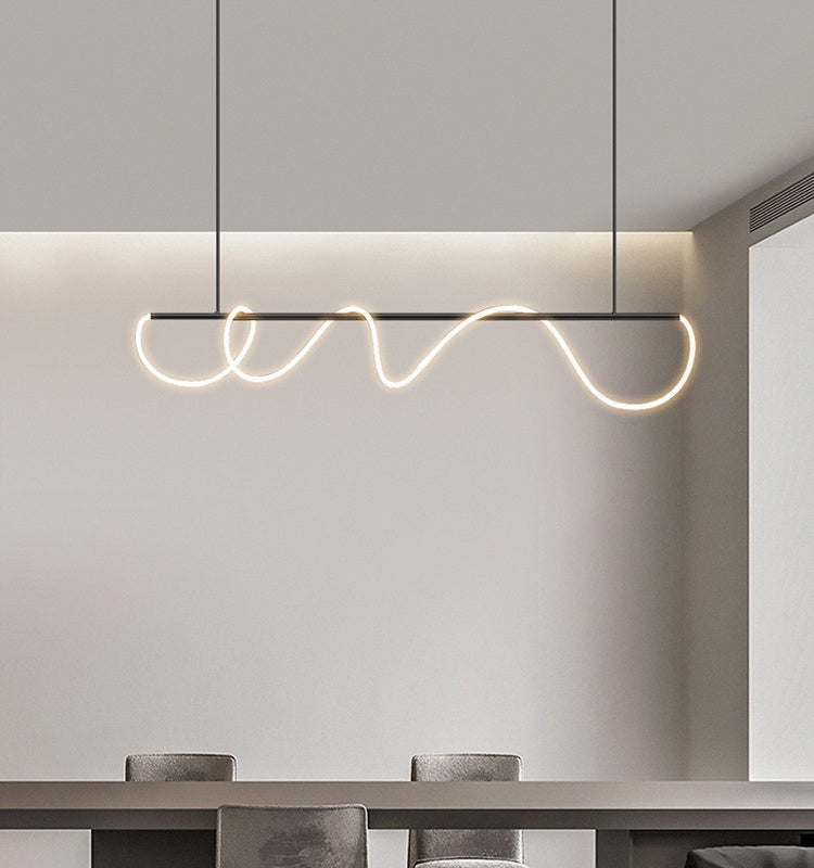 Antizer Modern Long Hose Led Pendant Light for Dining Room