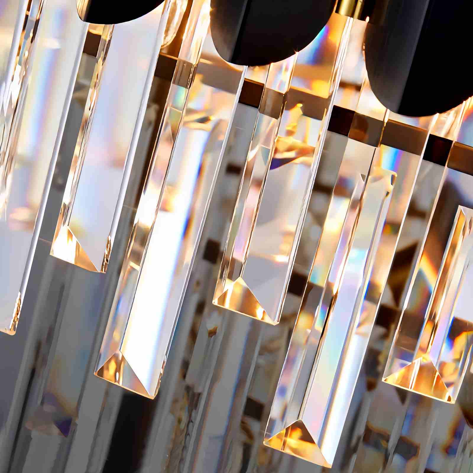 Antizer Modern Black Gold Luxury Crystal Chandelier