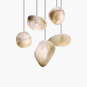 Antizer Modern Pebble Shaped Spanish Alabaster Pendant Light