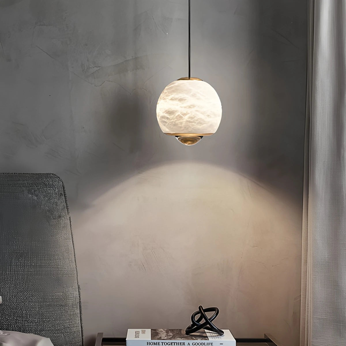 luxury alabaster pendant light