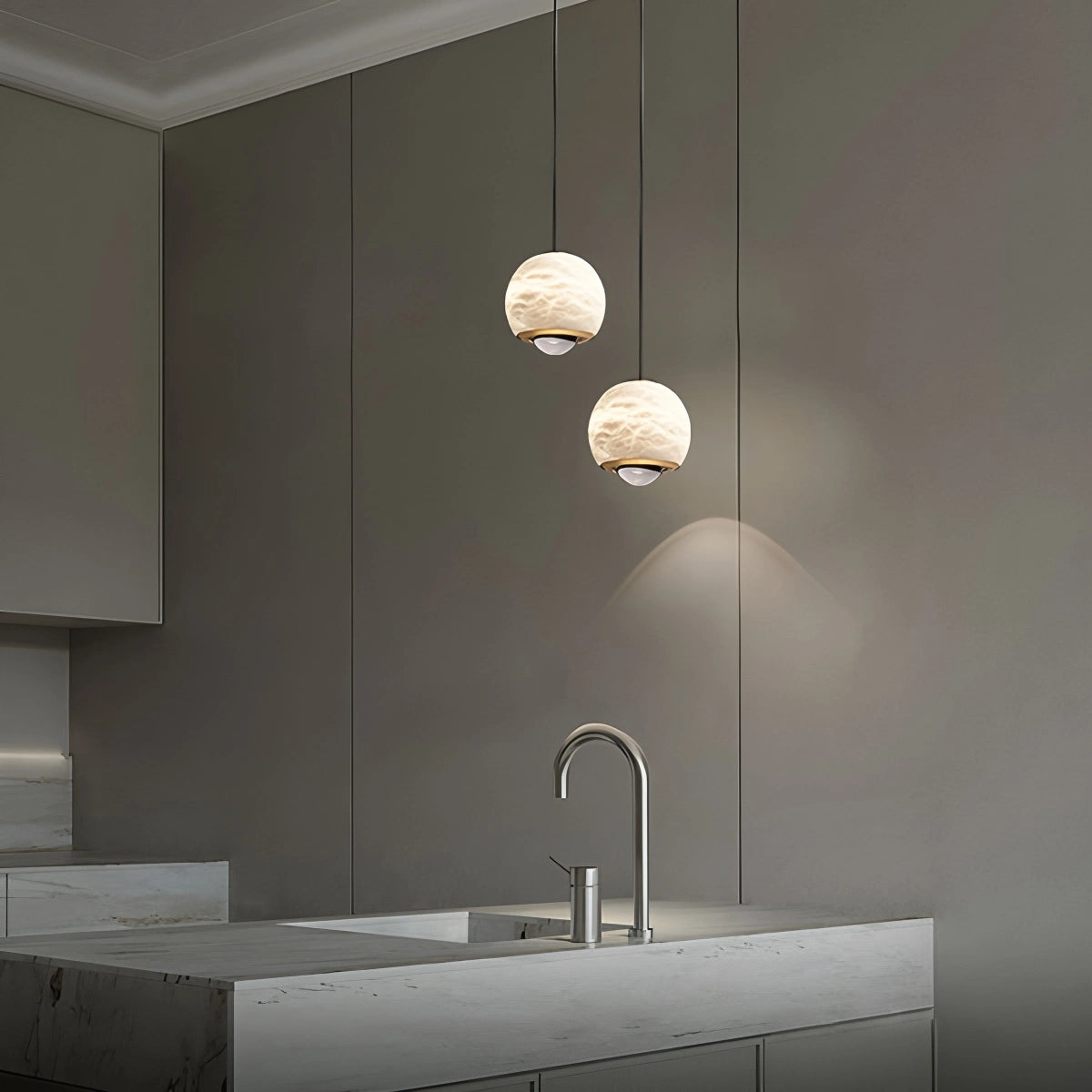 alabaster pendant light for kitchen island
