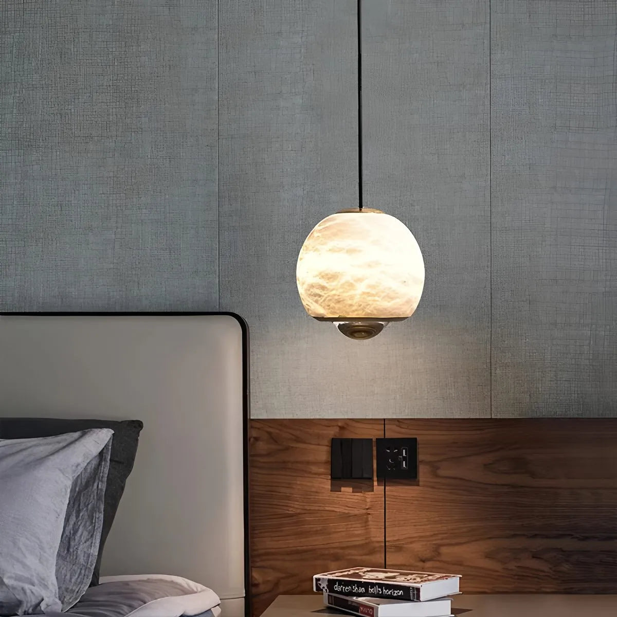 modern alabaster pendant light