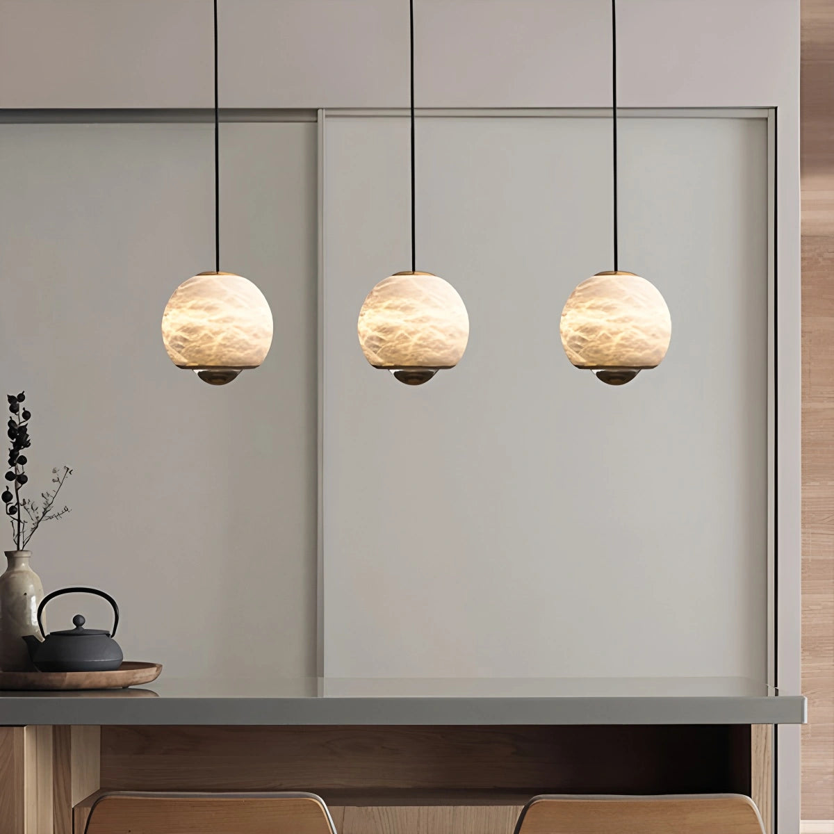 modern alabaster pendant light