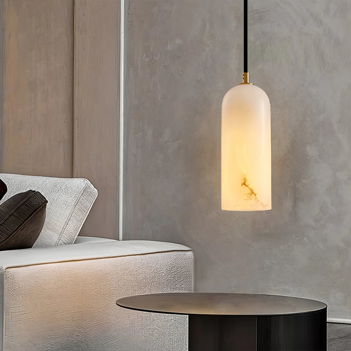 Antizer Modern All Copper Spanish Alabaster Pendant Light