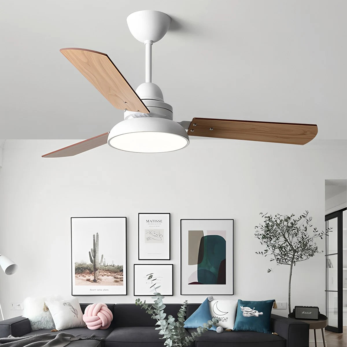 Antizer Modern Minimalist Three Leaf Ceiling Fan Light