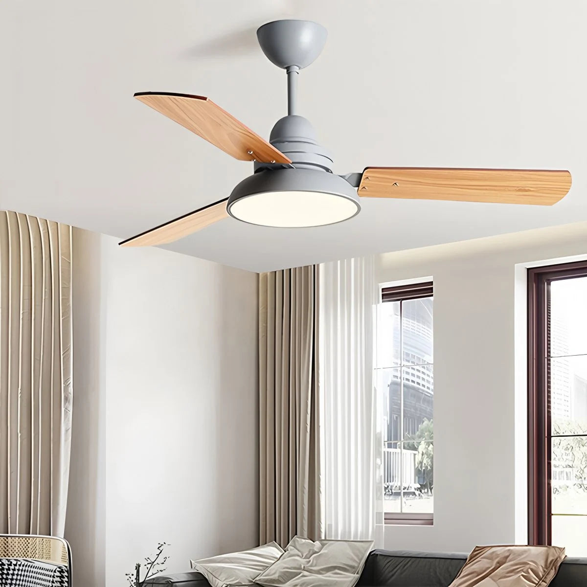 Antizer Modern Minimalist Three Leaf Ceiling Fan Light