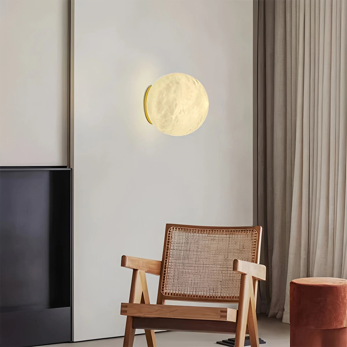 Antizer Modern Spherical Spanish Alabaster Wall Sconce