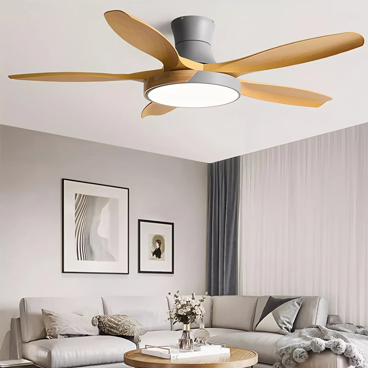 Antizer Nordic 5-Blade LED Ceiling Fan Light