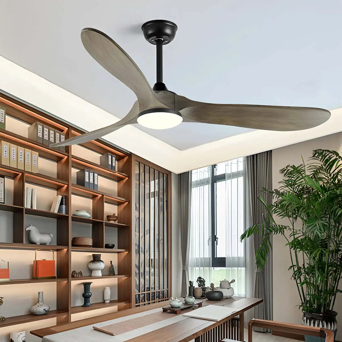 Antizer Nordic Wood Ceiling Fan with Light