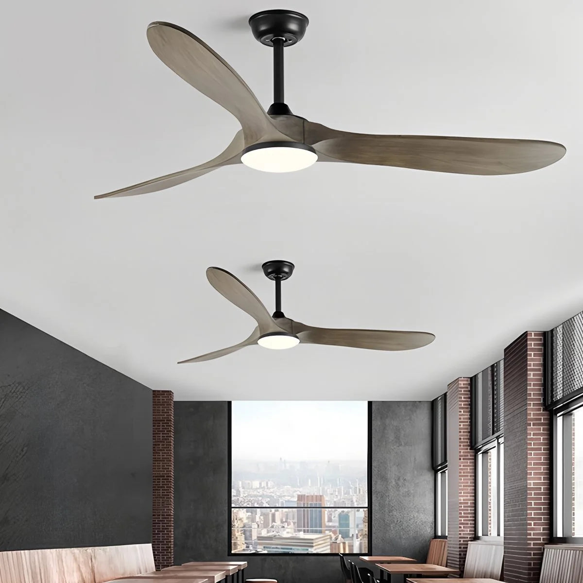 Antizer Nordic Wood Ceiling Fan with Light