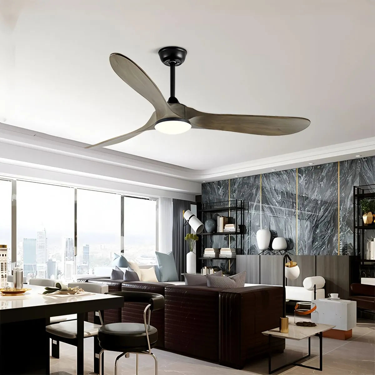 Antizer Nordic Wood Ceiling Fan with Light