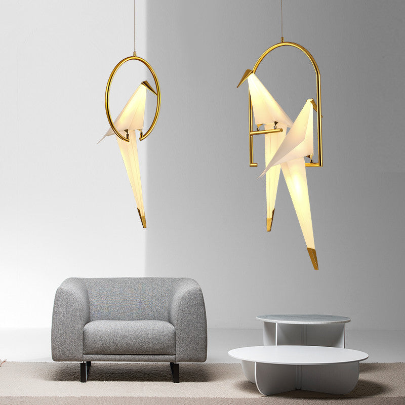 Antizer Paper Crane Bird Chandelier for Dining Room