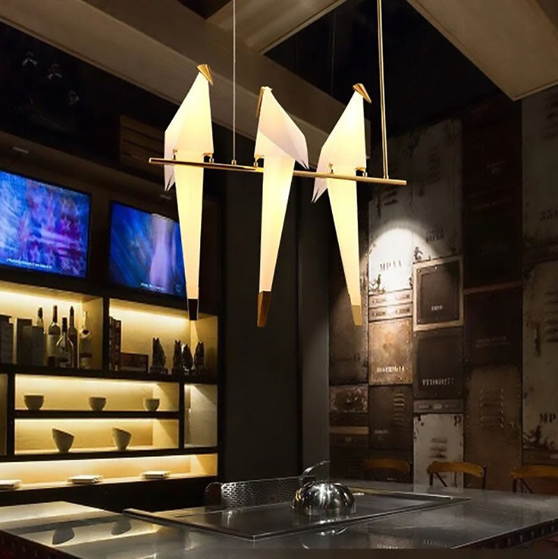 Antizer Paper Crane Bird Chandelier for Dining Room
