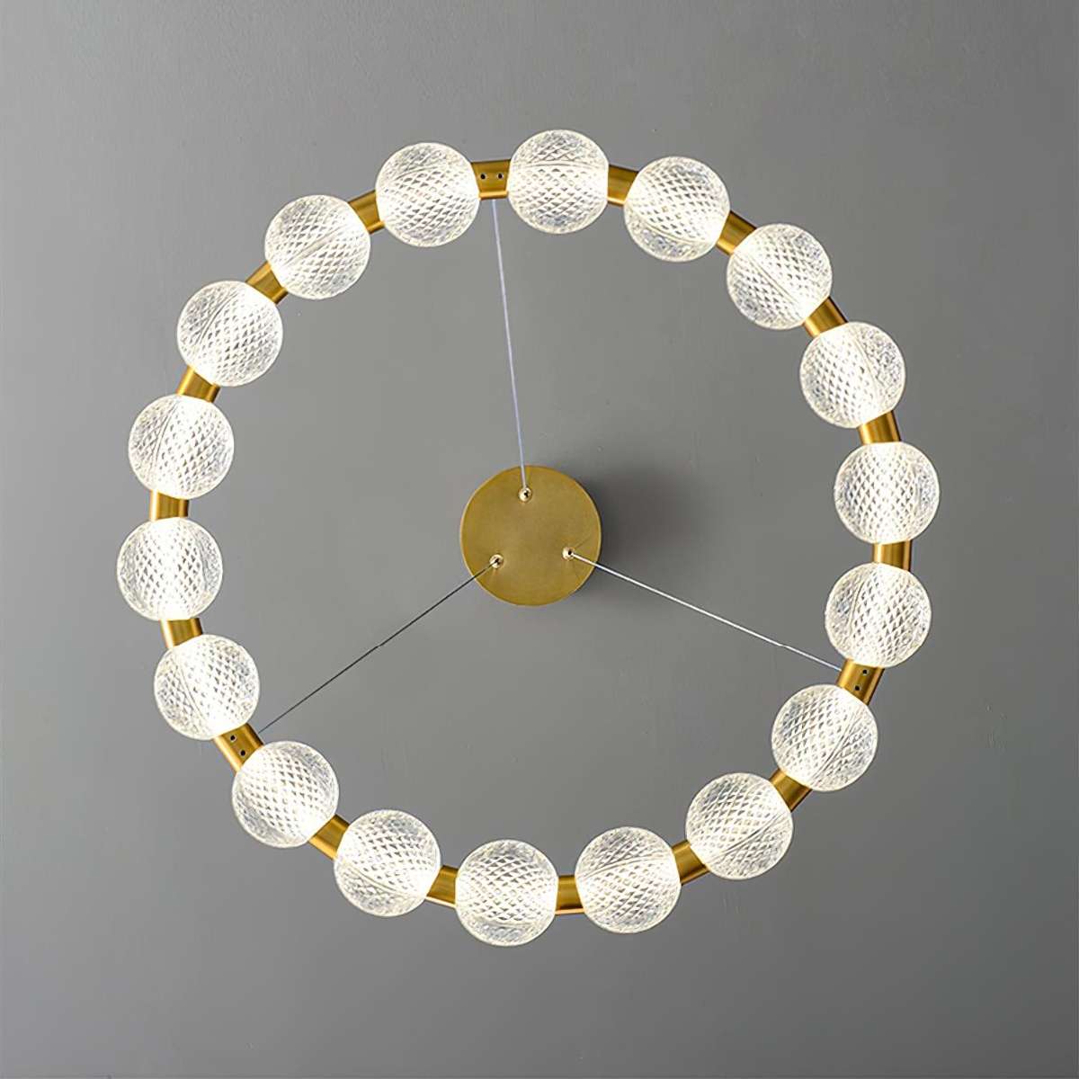 Antizer Modern Ring Pearl Chandelier for Living Room