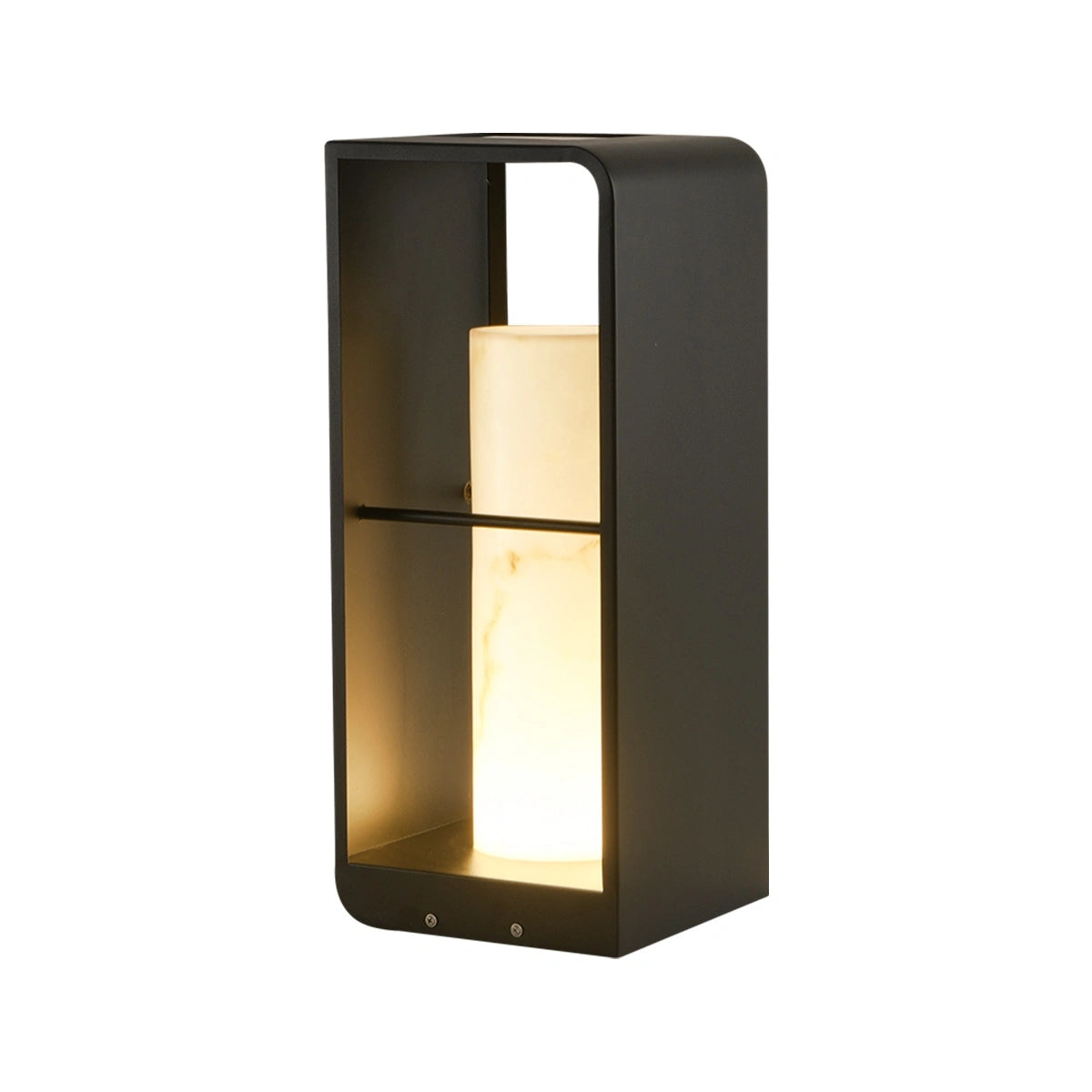 Antizer Rectangular Lawn Outdoor Lamp for Gardens Black Medium