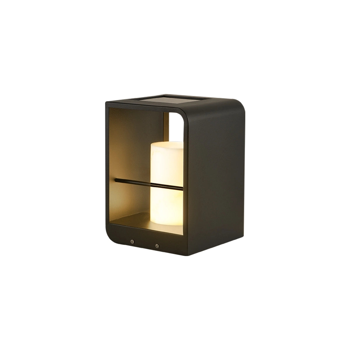 Antizer Rectangular Lawn Outdoor Lamp for Gardens Black Small