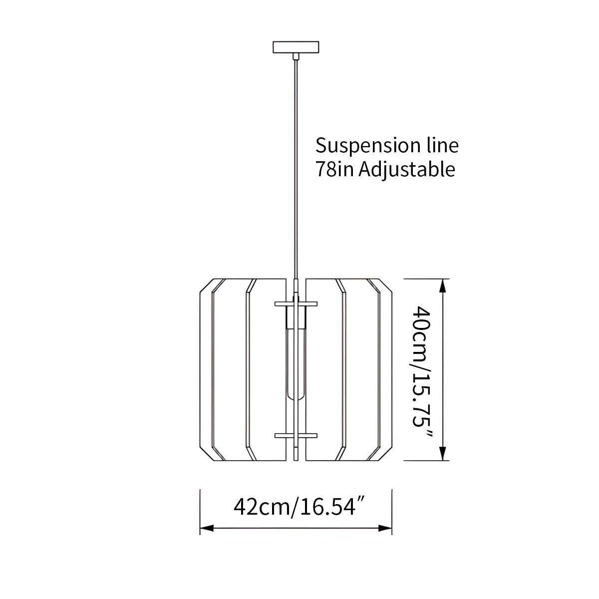 Antizer Rectangular Piece Acoustic Pendant Light