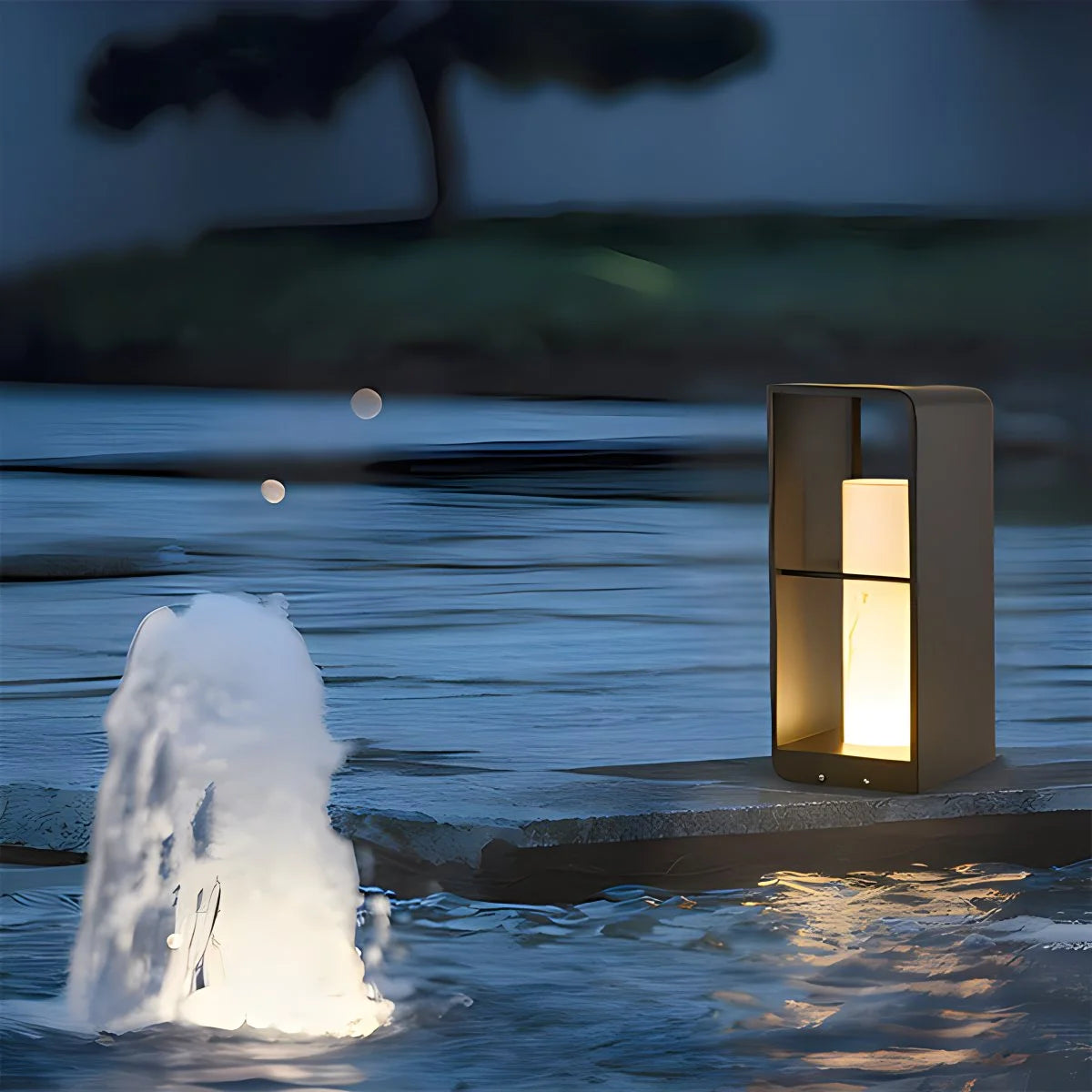 Antizer Rectangular Lawn Outdoor Lamp for Gardens