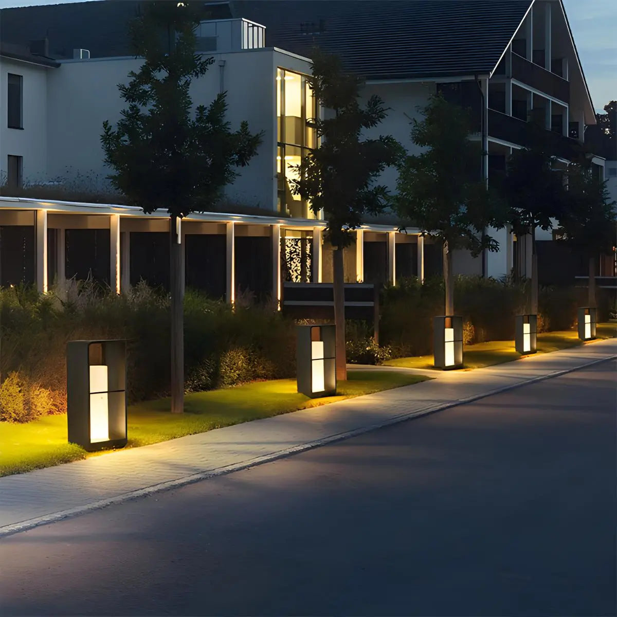 Antizer Rectangular Lawn Outdoor Lamp for Gardens