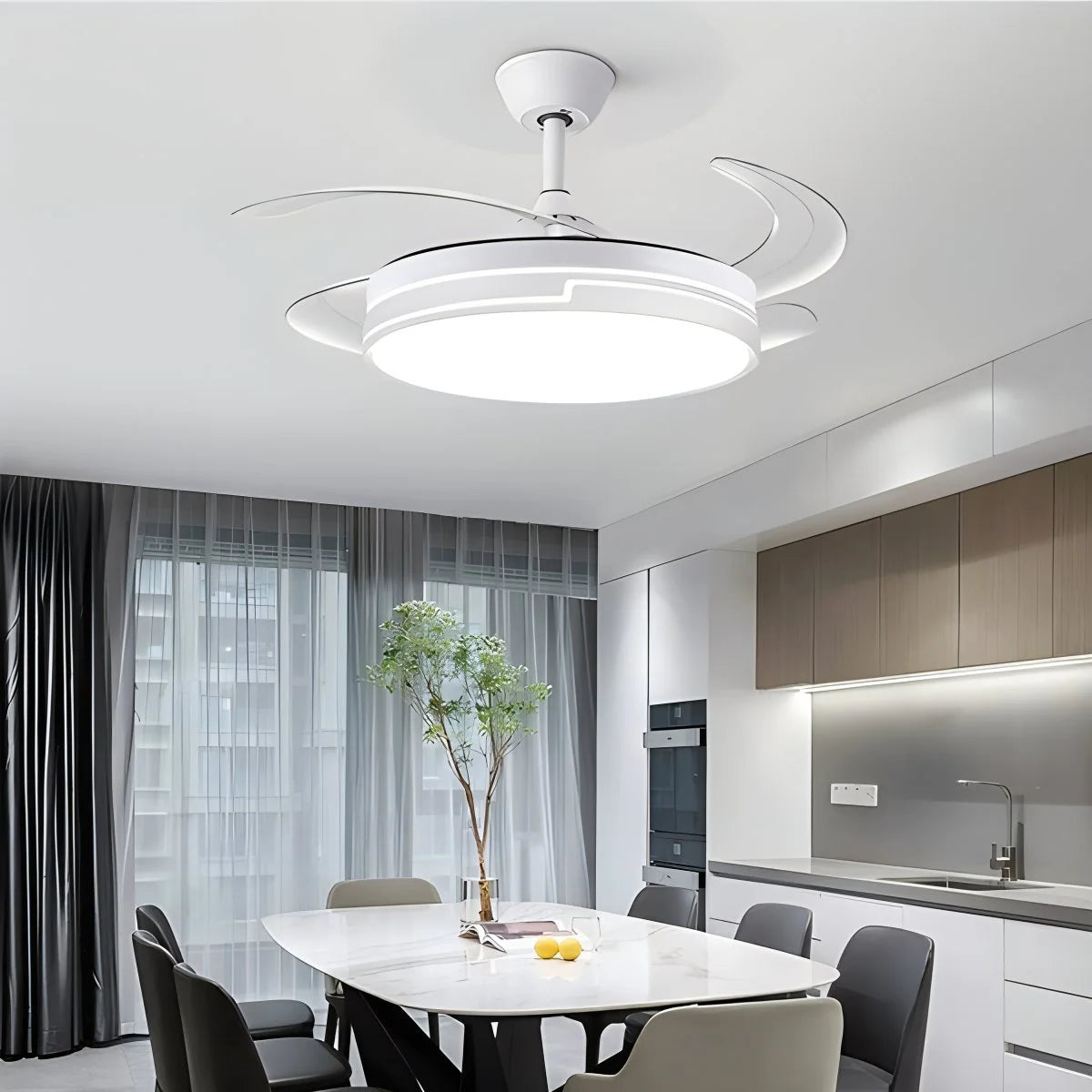 Antizer Remote Minimalist Hugger Ceiling Fan