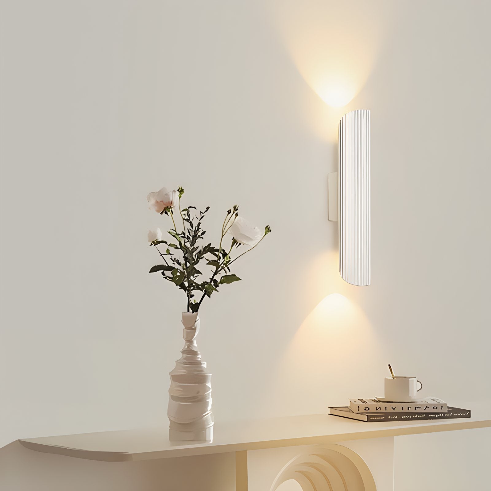 Antizer Roman Column Wall Lamp for Living Room White Warm Light