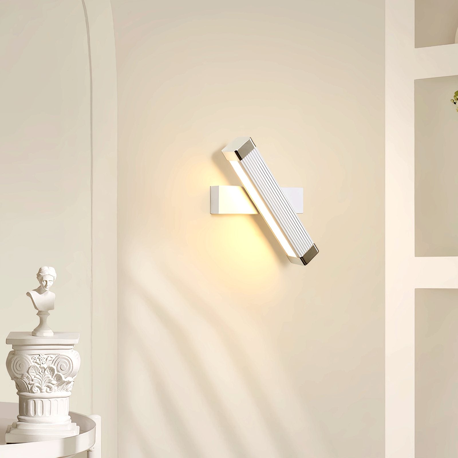 Antizer Rotatable Roman Column Wall Lamp Chrome Warm Light