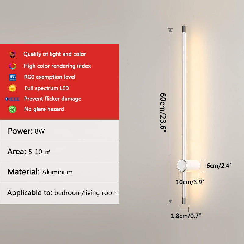 Antizer Long Roman Column Wall Lamp for Bedroom