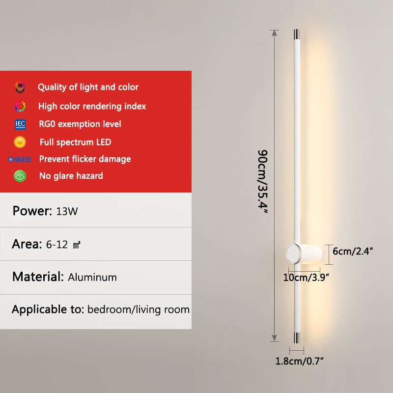 Antizer Long Roman Column Wall Lamp for Bedroom