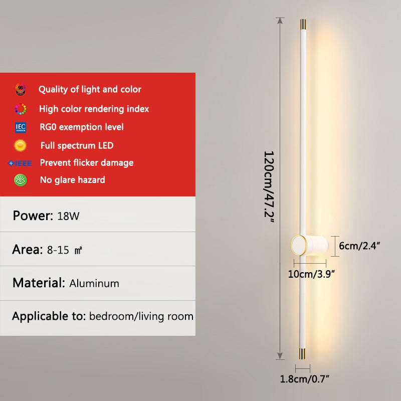 Antizer Long Roman Column Wall Lamp for Bedroom