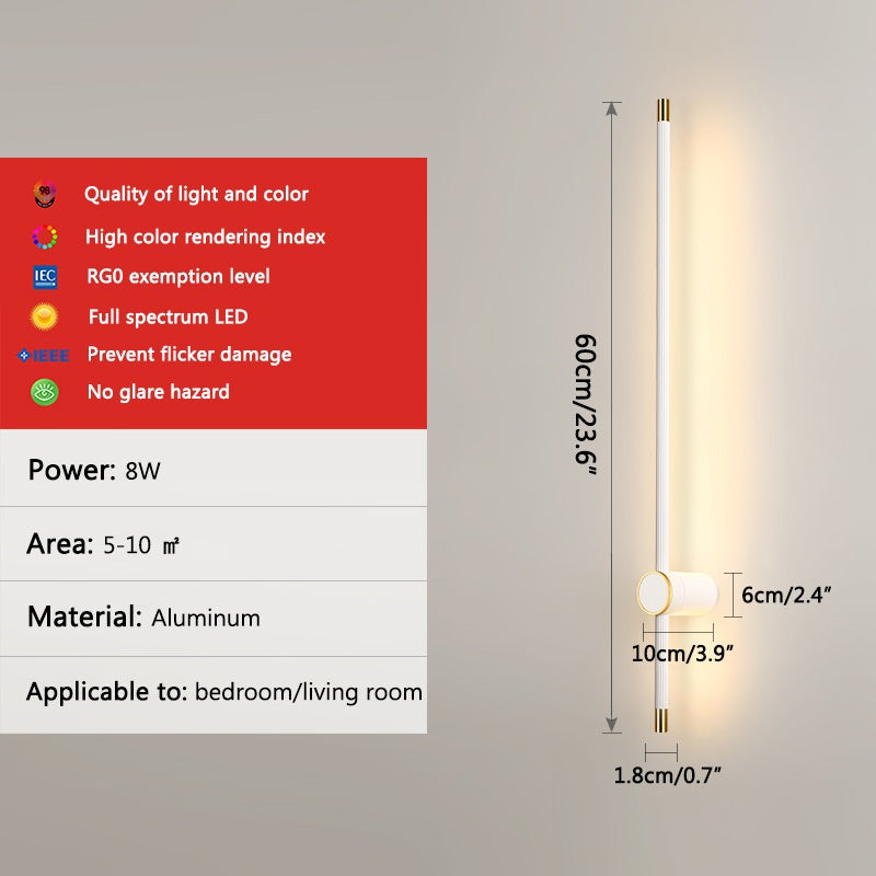 Antizer Long Roman Column Wall Lamp for Bedroom