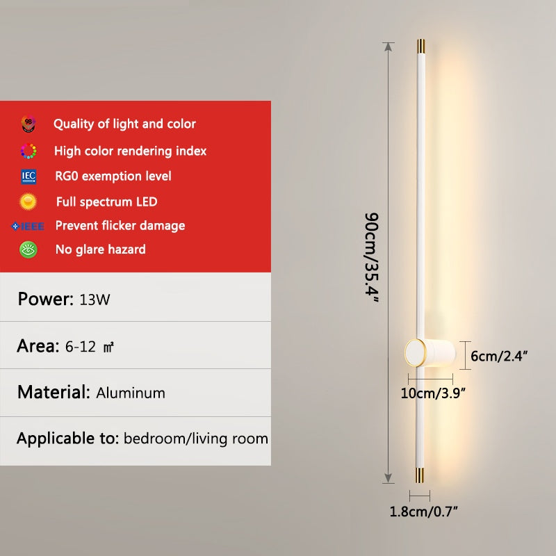 Antizer Long Roman Column Wall Lamp for Bedroom