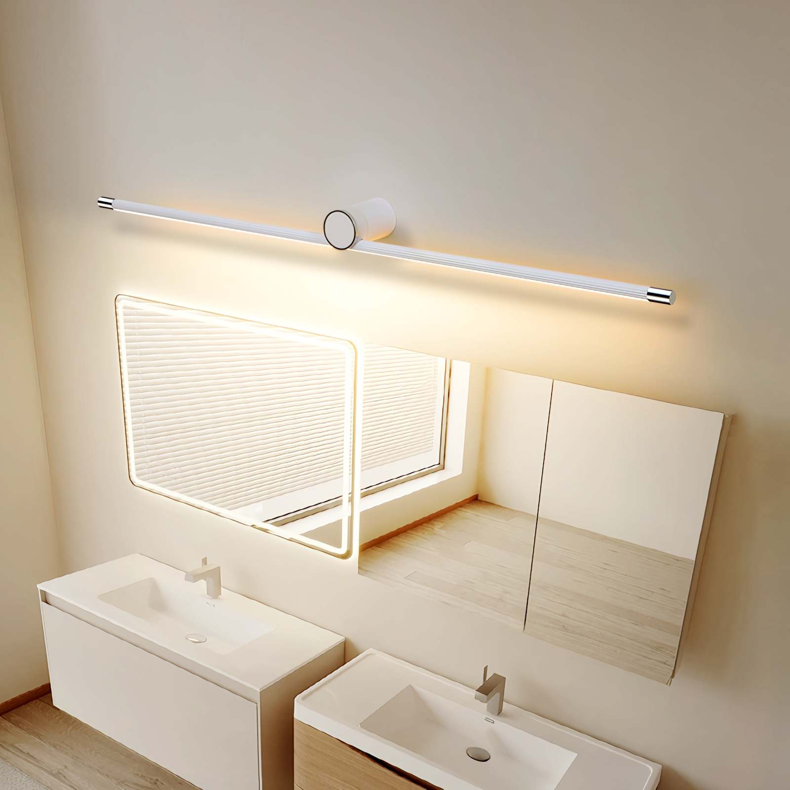 Antizer Roman Column Dresser Bathroom Mirror Wall Lamp