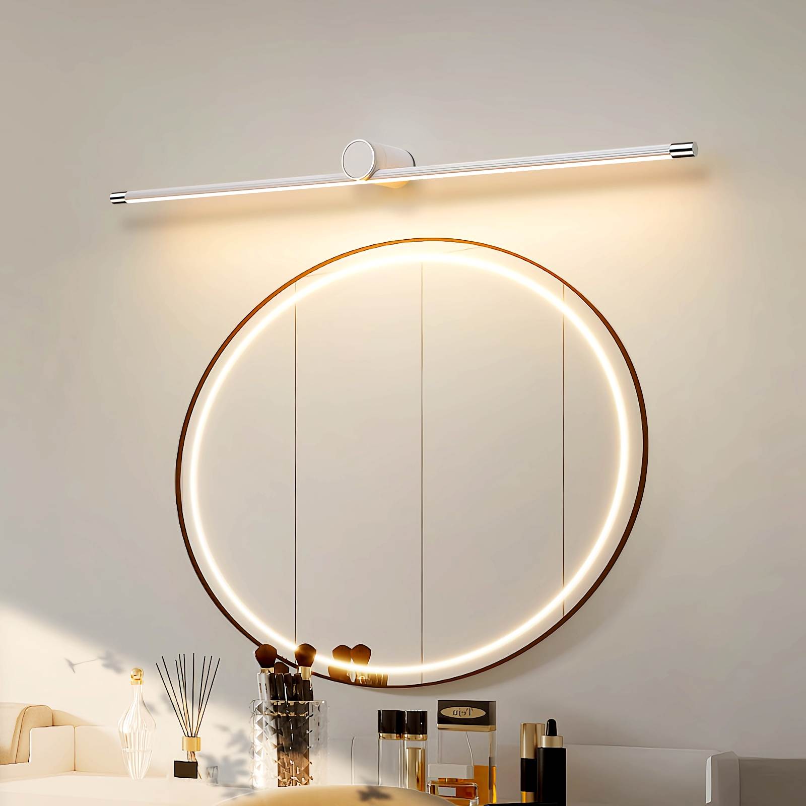 Antizer Roman Column Dresser Bathroom Mirror Wall Lamp