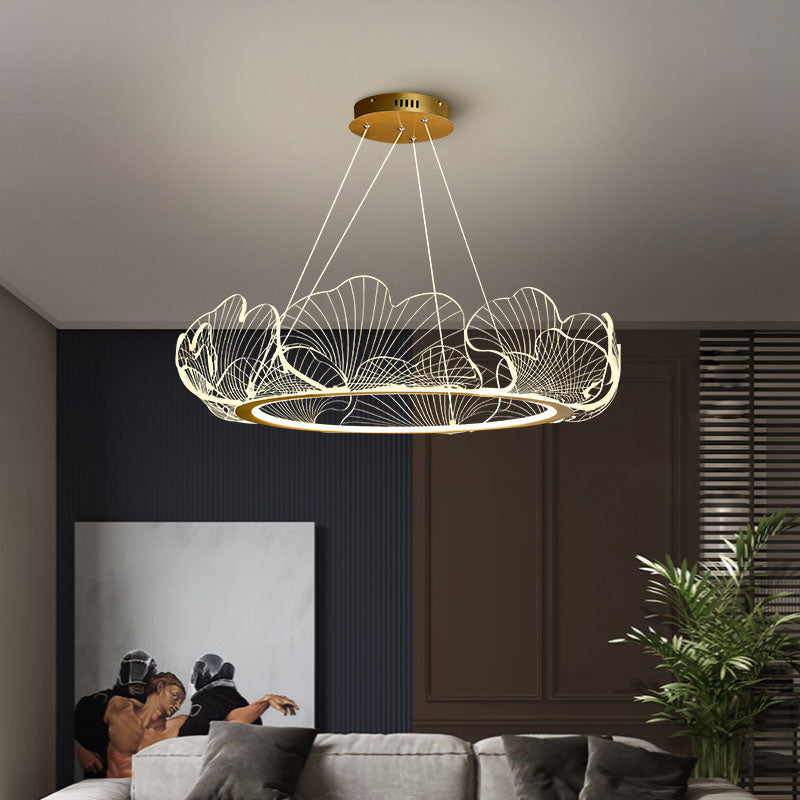 Antizer Ginkgo Leaf Chandelier for Living Room