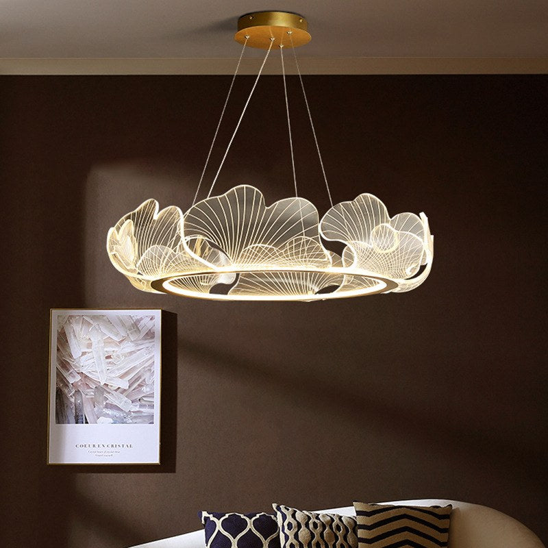 Antizer Ginkgo Leaf Chandelier for Living Room