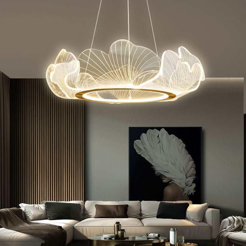 Antizer Ginkgo Leaf Chandelier for Living Room