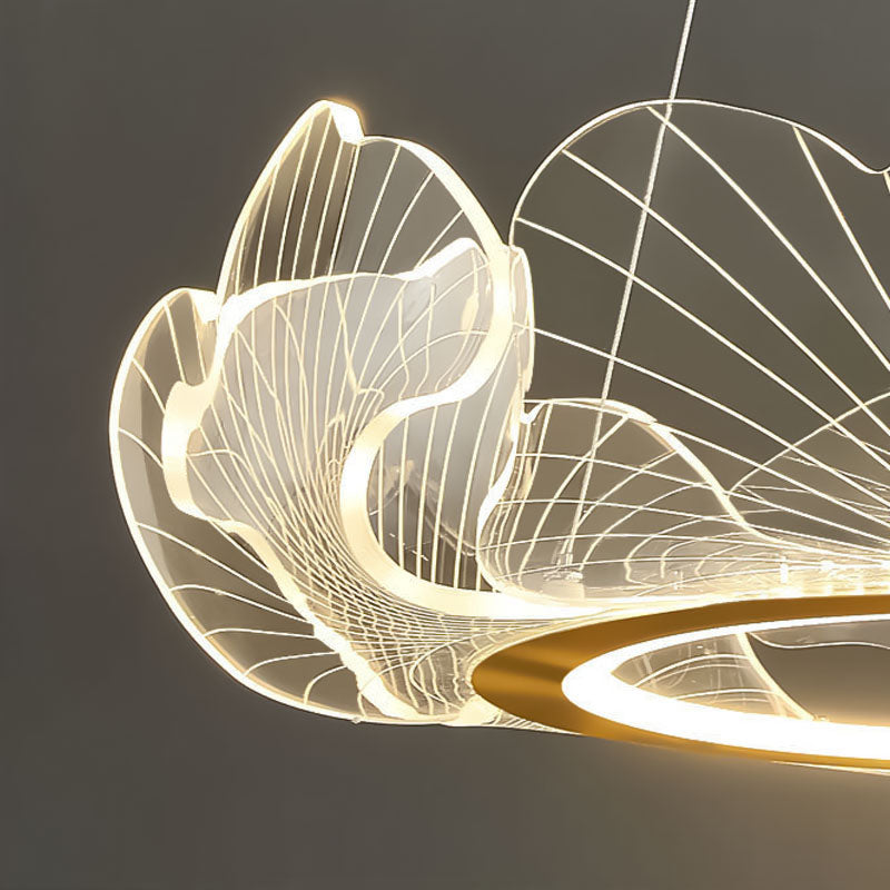 Antizer Ginkgo Leaf Chandelier for Living Room