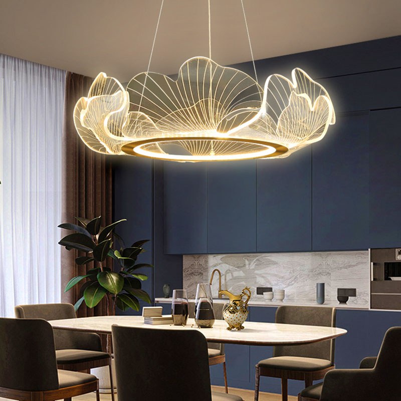 Antizer Ginkgo Leaf Chandelier for Living Room