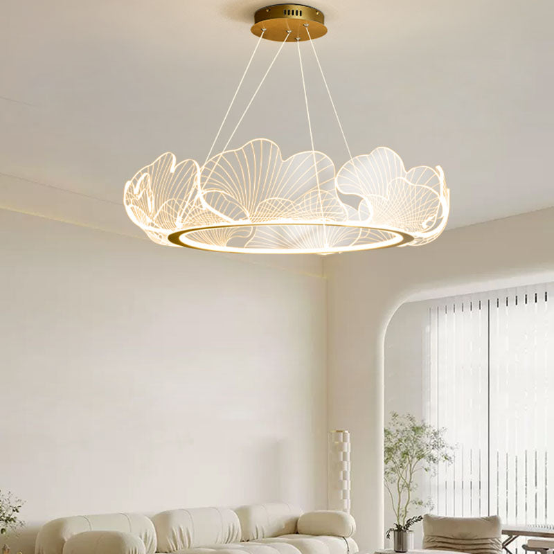 Antizer Ginkgo Leaf Chandelier for Living Room