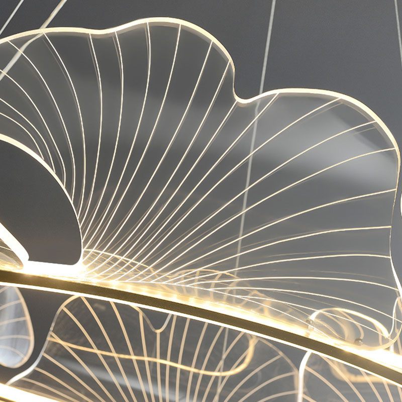 Antizer Ginkgo Leaf Chandelier for Living Room