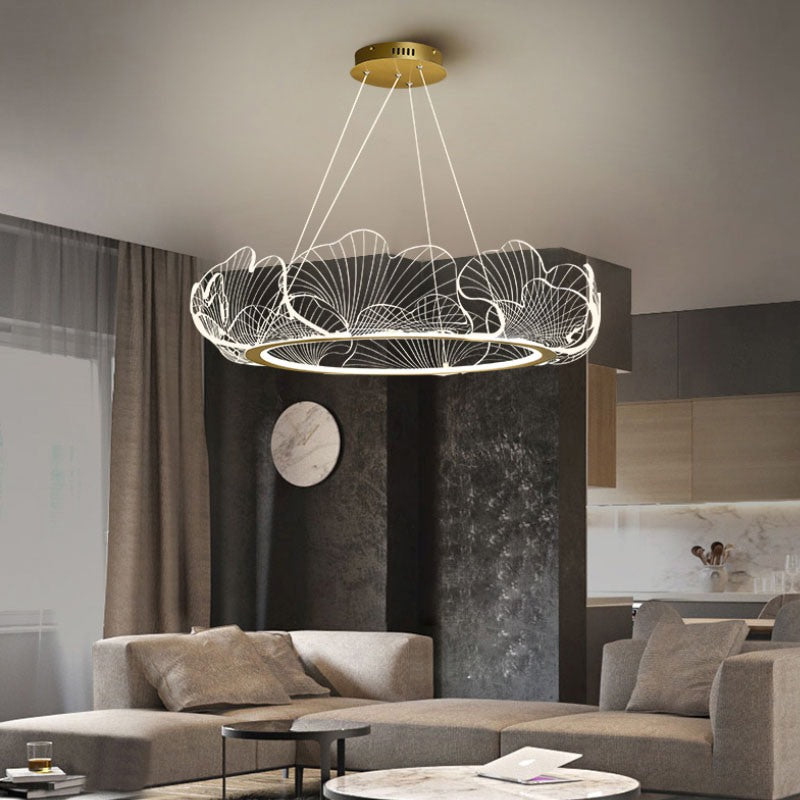 Antizer Ginkgo Leaf Chandelier for Living Room