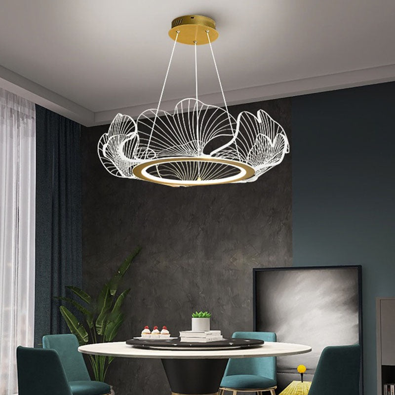 Antizer Ginkgo Leaf Chandelier for Living Room