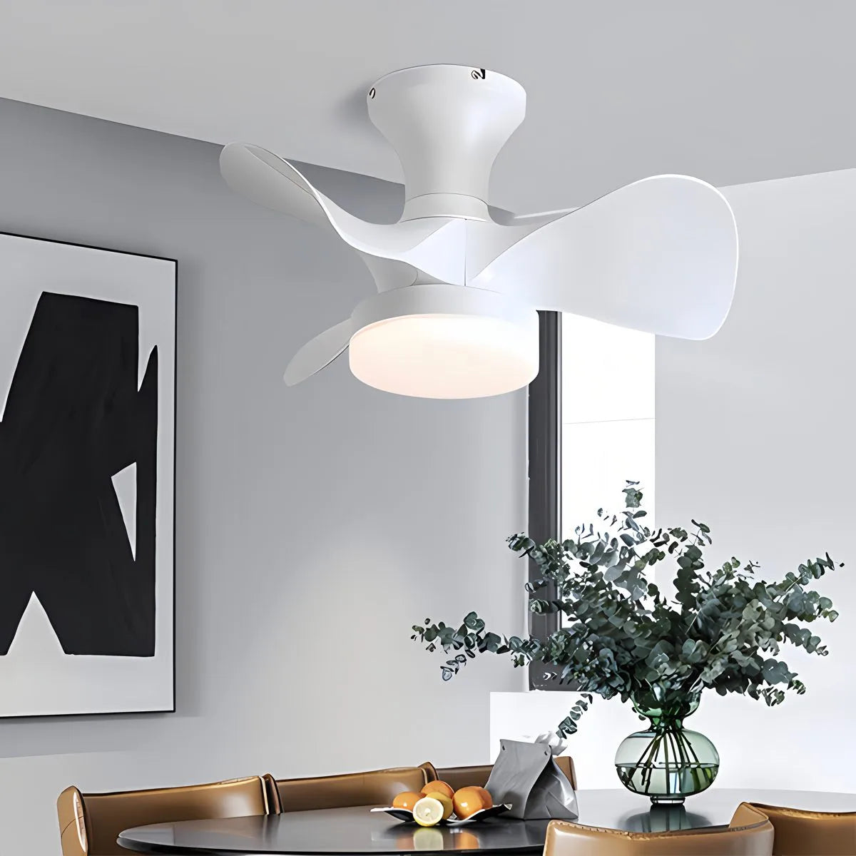 Antizer Small Propeller Ceiling Fan With Light